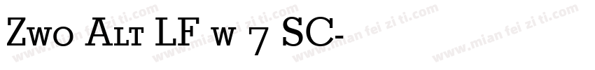 Zwo Alt LF w 7 SC字体转换